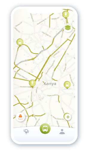 Public transportation mode screen